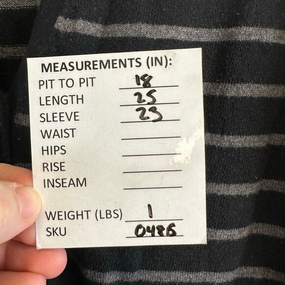 Gap Black and White Stripe V Neck Button Front Sweater Womens Size Large - Picture 16 of 16